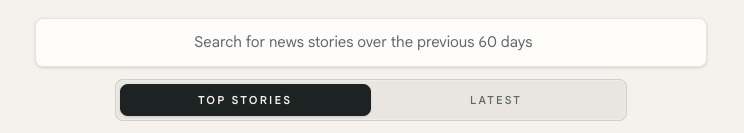 Feed toggle showing Top Stories selected and Latest beside it